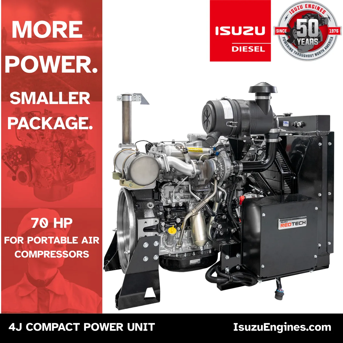 Isuzu 4J Compact Power Unit creative reading More Power. Smaller Package.